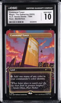 2025 MAGIC: THE GATHERING BORDERLESS COMMAND TOWER CGC 10 GEM MINT - Image 1