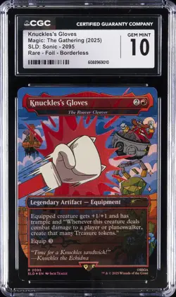 2025 MAGIC: THE GATHERING SLD SONIC BORDERLESS KNUCKLES'S GLOVES CGC 10 GEM MINT - Image 1
