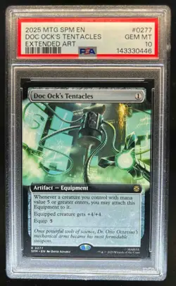 2025 Magic MTG Marvel's Spider-Man Doc Ock's Tentacles Extended Art #0277 PSA 10 - Image 1