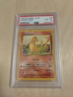 1999 Pokemon Base Set #46 Charmander PSA 8 NM - MT - Image 1