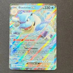 Blastoise Ex 09/165 Double Rare SV: Scarlet & Violet 151 Pokemon TCG - Image 1