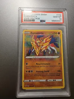 Pokemon TCG Zamazenta Vivid Voltage 102/185 Amazing Rare - Image 1