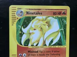 Pokemon Base Set Expedition # 21/165 Holo NINETALES [No Play With] - Image 2