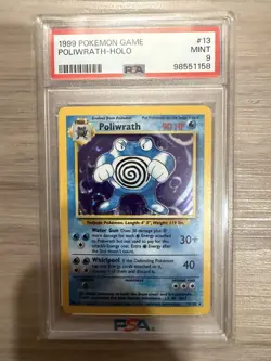 1999 Pokemon Poliwrath PSA 9 Mint Holo #13 Base Set - Image 1