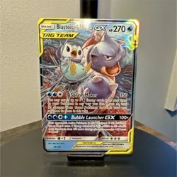 Pokemon Blastoise & Piplup GX 38/236 Sm-Cosmic Eclipse TAG TEAM Ultra Rare Holo… - Image 1
