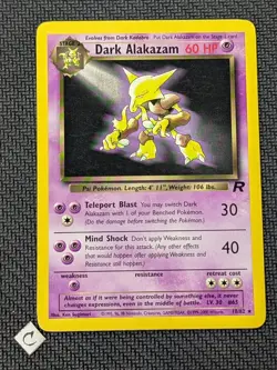 Dark Alakazam 18/82 - Team Rocket Unlimited Non-Holo Rare Pokemon TCG VLP - Image 1