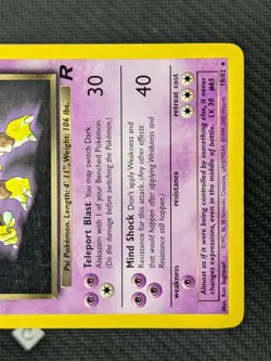Dark Alakazam 18/82 - Team Rocket Unlimited Non-Holo Rare Pokemon TCG VLP - Image 5