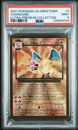2021 POKEMON CELEBRATIONS ULTRA-PREM COLL #4 CHARIZARD PSA 9 - Image 1