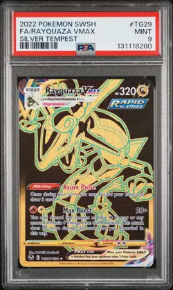 8280 Rayquaza VMAX 2022 Pokemon Sword & Shield Silver Tempest #TG29 PSA 9 - Image 1