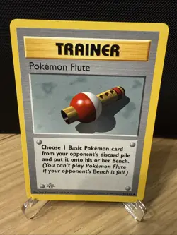 1st Edition Pokemon Flute 86/102 Base Set (Shadowless) -Excellent - Image 1