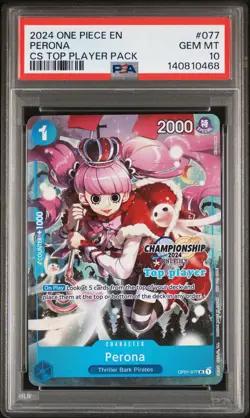 2024 ONE PIECE CHAMP 2024 TOP PLAYER PACK #077 PERONA PSA 10 - Image 1