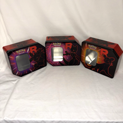 Team Rocket Tin Set 3x Mewtwo Persian Nidoking Empty No Cards - Image 1