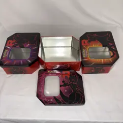 Team Rocket Tin Set 3x Mewtwo Persian Nidoking Empty No Cards - Image 5