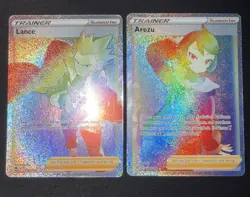 POKEMON RAINBOW RARE LOT 2x CARDS AREZU LANCE NM TEXTURED RARE MINT 💨 - Image 1