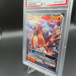 Entei GX 10/73 Pokemon Card - Shining Legends Holo - PSA 9 - Image 2