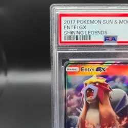 Entei GX 10/73 Pokemon Card - Shining Legends Holo - PSA 9 - Image 3