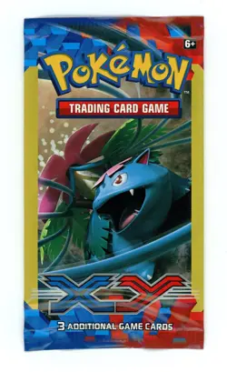 Pokemon Card - XY Base Set - 3 Card Booster Pack - New Factory Sealed - Image 1