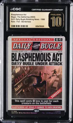 2025 MTG SLD: DAILY BUGLE BREAKING NEWS #1998 BLASPHEMOUS ACT CGC 10 PRISTINE - Image 1