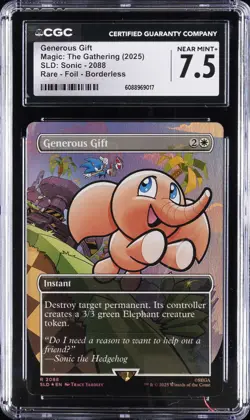2025 MAGIC: THE GATHERING SLD: SONIC BORDERLESS GENEROUS GIFT CGC 7.5 - Image 1