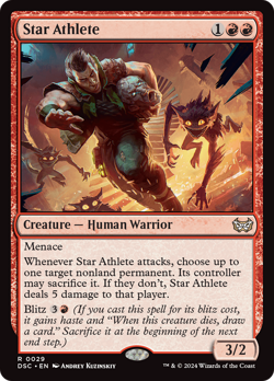 Star Athlete 29 Near Mint Duskmourn House of Horror Commander DSC Magic MTG - Image 1