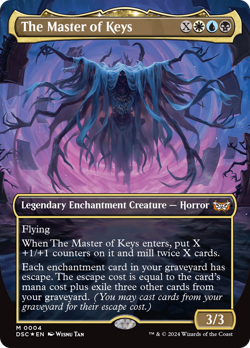 The Master of Keys 4 BORDERLESS Near Mint NM FOIL Duskmourn DSC Magic MTG - Image 1