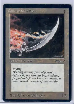 Magic the Gathering MTG Arabian Nights Dancing Scimitar - Image 1