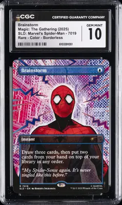 2025 MAGIC: THE GATHERING BORDERLESS RARE COLOR #7019 BRAINSTORM CGC 10 GEM MINT - Image 1