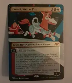 Comet, Stellar Pup Borderless Galaxy FOIL NM/M Unfinity Magic the Gathering MTG - Image 1