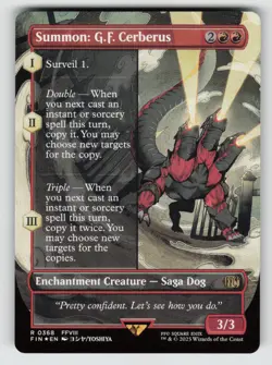 Summon: G.F. Cerberus (Borderless)*Foil* FIN 368 NM - Image 1