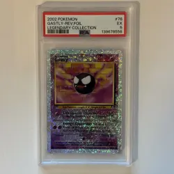2002 POKEMON LEGEND COLLECTION #76 GASTLY-REVERSE FOIL PSA 5 - Image 1