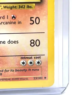 Pokemon TCG Arcanine Base Set 23/102 Regular Unlimited Uncommon - Image 2