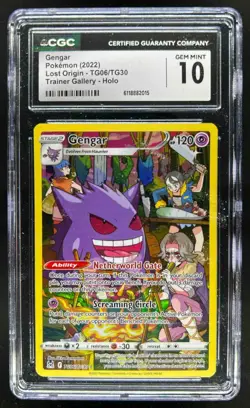 2022 Pokemon SWSH Lost Origin Gengar Trainer Gallery #TG06/TG30 CGC 10 - Image 1