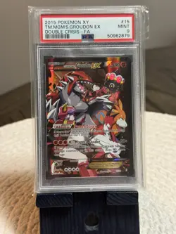 2015 Pokemon XY - Team Magma's Groudon EX 15/34 Double Crisis Holo PSA 9 - Image 1