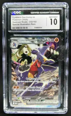 2025 Pokemon Destined Rivals Cynthia's Garchomp ex #232/182 CGC 10 - Image 1