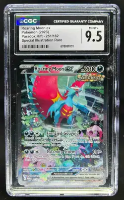 2023 Pokemon SV Paradox Rift Roaring Moon ex #251/182 CGC 9.5 - Image 1