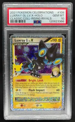 2021 Pokemon SWSH Celebrations Luxray LV.X Classic Collection #109/111 PSA 10 - Image 1