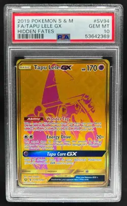 2019 Pokemon Hidden Fates Tapu Lele GX Shiny Vault Secret Rare #SV94/SV94 PSA 10 - Image 1