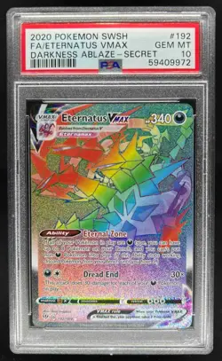 2020 Pokemon SWSH Darkness Ablaze Eternatus VMAX #192/189 PSA 10 - Image 1