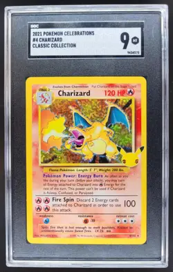2021 Pokemon Celebrations Charizard Classic Collection 4/102 SGC 9 CG4 - Image 1
