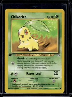 2000 Pokemon Neo Genesis 1st Edition Chikorita #54/111 - Image 1