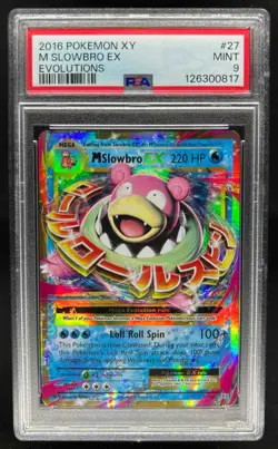 2016 Pokemon XY Evolutions Mega Slowbro Holo #27/108 PSA 9 - Image 1