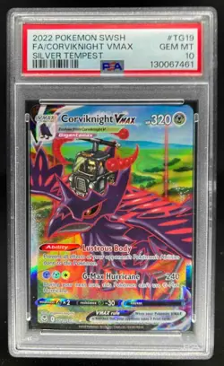 2022 Pokemon SWSH Corviknight VMAX Trainer Gallery Holo #TG19/TG30 PSA 10 - Image 1