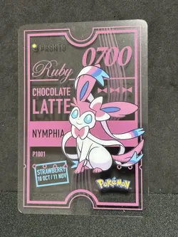Sylveon Pronto Cafe Card Promo 2025 Pokemon Japanese EX+ - Image 1