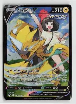 Pokemon - Zeraora V - TG16/TG30 SWSH12: Silver Tempest Trainer Gallery - NM - Image 1