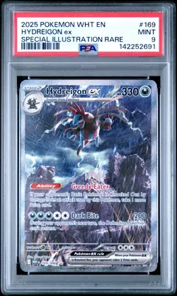 2025 Pokemon WHT EN White Flare Hydreigon EX Special Illustration Rare 169 PSA 9 - Image 1