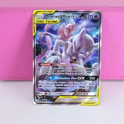 TCG Pokemon Mewtwo & Mew GX SM191 Sm Holo LP - Image 1