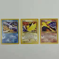 NM Legendary Birds #21, #22, #23, WotC Pokemon Black Star Promo Set Vintage - Image 1