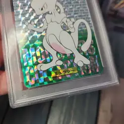 PSA 9 Mewtwo Carddass Vending Bandai Prism Green Japanese Pokemon 1996 - Image 3