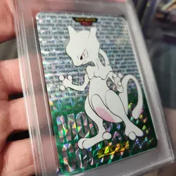 PSA 9 Mewtwo Carddass Vending Bandai Prism Green Japanese Pokemon 1996 - Image 4