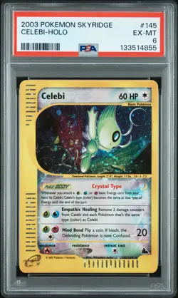 2003 POKEMON SKYRIDGE #145 CELEBI-HOLO PSA 6 - Image 1